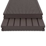 Vidaxl panneaux de terrasse et accessoires wpc 16m 2, 2 m marron fonc