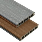Vidaxl panneaux de terrasse et accessoires wpc marron / gris 40 m� 2, 2 m