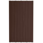 Vidaxl panneaux de toiture 12 pcs acier galvanis marron 80x45 cm