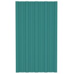 Vidaxl panneaux de toiture 12 pcs acier galvanis� vert 80x45 cm