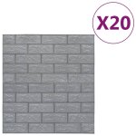 Vidaxl papier peint 3d autoadhésif briques 20 pcs anthracite Vidaxl papier peint 3d autoadhésif briques 20 pcs anthracite