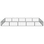 Vidaxl parc pour chien 16panneaux noir 100x50cm acier enduit de poudre