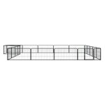 Vidaxl parc pour chien 20panneaux noir 100x50cm acier enduit de poudre