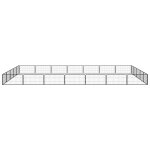 Vidaxl parc pour chien 24panneaux noir 100x50cm acier enduit de poudre Vidaxl parc pour chien 24panneaux noir 100x50cm acier enduit de poudre