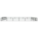 Vidaxl parc pour chien 28panneaux noir 100x50cm acier enduit de poudre