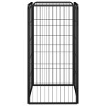 Vidaxl parc pour chien 4 panneaux noir 50x100cm acier enduit de poudre
