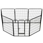 Vidaxl parc pour chiens 8 panneaux acier 80 x 100 cm noir Vidaxl parc pour chiens 8 panneaux acier 80 x 100 cm noir