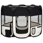Vidaxl parc pour chiens pliable avec sac de transport noir 90x90x58 cm