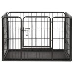 Vidaxl parc pour chiots acier 91, 5x59x61 cm