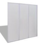 Vidaxl pare baignoire  3 volets rtractables 141 x 132 cm