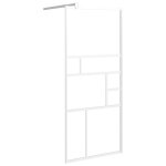 Vidaxl paroi de douche 90x195 cm esg verre blanc