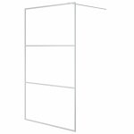 Vidaxl paroi de douche argent� 115x195 cm verre esg transparent