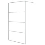 Vidaxl paroi de douche argent� 115x195 cm verre esg transparent