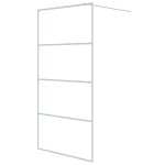 Vidaxl paroi de douche blanc 100x195 cm verre esg transparent