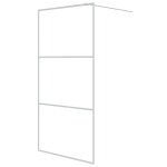 Vidaxl paroi de douche blanc 100x195 cm verre esg transparent