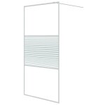 Vidaxl paroi de douche blanc 100x195 cm verre esg transparent