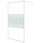 Vidaxl paroi de douche blanc 115x195 cm verre esg transparent