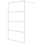 Vidaxl paroi de douche blanc 115x195 cm verre esg transparent