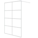 Vidaxl paroi de douche blanc 140x195 cm verre esg transparent
