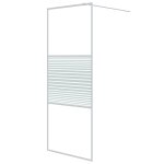 Vidaxl paroi de douche blanc 80x195 cm verre esg transparent