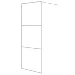Vidaxl paroi de douche blanc 80x195 cm verre esg transparent