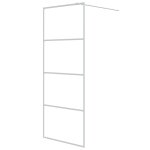 Vidaxl paroi de douche blanc 80x195 cm verre esg transparent