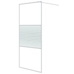 Vidaxl paroi de douche blanc 90x195 cm verre esg transparent