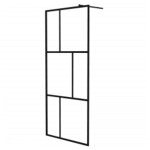 Vidaxl paroi de douche � l'italienne avec verre tremp� noir 90x195 cm