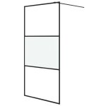 Vidaxl paroi de douche noir 100x195 cm verre esg demi - dépoli Vidaxl paroi de douche noir 100x195 cm verre esg demi - dépoli