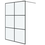 Vidaxl paroi de douche noir 140x195 cm verre esg d�poli