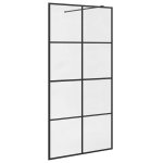 Vidaxl paroi de douche avec verre esg transparent 100x195 cm noir