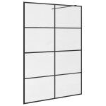 Vidaxl paroi de douche avec verre esg transparent 140x195 cm noir