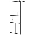 Vidaxl paroi de douche � verre esg transparent 80x195 cm noir