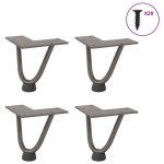 Vidaxl pieds en �pingle � cheveux pour table basse 4 pi�ces 10 cm