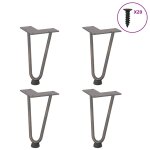 Vidaxl pieds en �pingle � cheveux pour table basse 4 pi�ces 20 cm