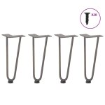 Vidaxl pieds en �pingle � cheveux pour table basse 4 pi�ces 30 cm