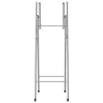 Vidaxl pieds de table de bar pliables argent� 45x53x108 cm