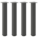 Vidaxl pieds de table console 4 pi�ces anthracite 72 - 74 cm acier
