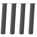 Vidaxl pieds de table console 4 pi�ces anthracite 72 cm acier