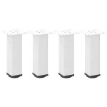 Vidaxl pieds de table basse 4 pi�ces blanc 42 - 44 cm acier