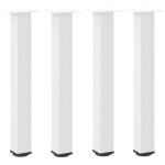 Vidaxl pieds de table console 4 pices blanc 72 - 74 cm acier