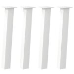 Vidaxl pieds de table console 4 pi�ces blanc 72 cm acier