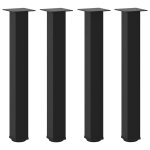 Vidaxl pieds de table console 4 pi�ces noir 72 - 74 cm acier