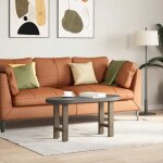 Vidaxl pieds de table basse en acier naturel, 2 pi�ces, 38 x (42 - 43) cm