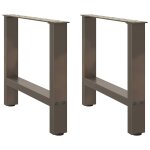 Vidaxl pieds de table basse en acier naturel 2 pièces 50 x (42 - 43) cm acier Vidaxl pieds de table basse en acier naturel 2 pièces 50 x (42 - 43) cm acier