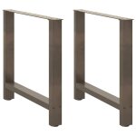 Vidaxl pieds de table à manger en acier naturel 2 pièces 70 x (72 - 73) cm acier Vidaxl pieds de table à manger en acier naturel 2 pièces 70 x (72 - 73) cm acier