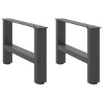 Vidaxl pieds de table basse anthracite 2 pièces 50 x (30 - 31) cm acier Vidaxl pieds de table basse anthracite 2 pièces 50 x (30 - 31) cm acier
