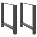 Vidaxl pieds de table à manger anthracite 2 pièces 70 x (72 - 73) cm acier Vidaxl pieds de table à manger anthracite 2 pièces 70 x (72 - 73) cm acier