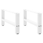 Vidaxl pieds de table basse blanc 2 pices 70 x (30 - 31) cm acier