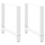 Vidaxl pieds de table à manger blanc 2 pièces 70 x (72 - 73) cm acier Vidaxl pieds de table à manger blanc 2 pièces 70 x (72 - 73) cm acier